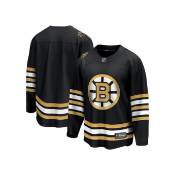 Boston Bruins dziecięca koszulka meczowa Black 100th Anniversary Replica Jersey