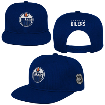 Edmonton Oilers dziecięca czapka flat Logo Flatbrim Snapback