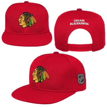 Chicago Blackhawks dziecięca czapka flat Logo Flatbrim Snapback