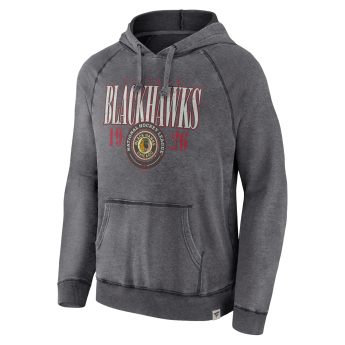 Chicago Blackhawks męska bluza z kapturem A/LS Hoodie grey