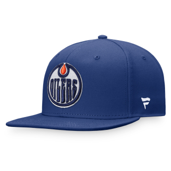 Edmonton Oilers czapka flat baseballówka Core Snapback blue