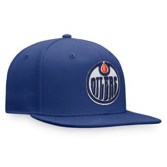 Edmonton Oilers czapka flat baseballówka Core Snapback blue