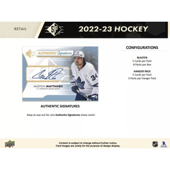 NHL pudełka karty hokejowe NHL 2022-23 Upper Deck SP Hockey Blaster Box