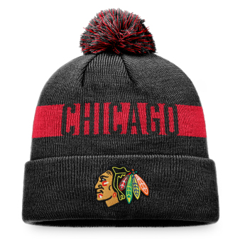 Chicago Blackhawks czapka zimowa Fundamental Beanie Cuff with Pom