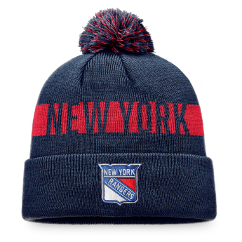 New York Rangers czapka zimowa Fundamental Beanie Cuff with Pom
