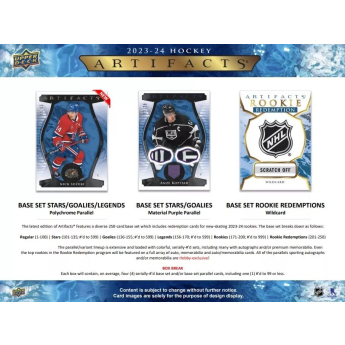 NHL pudełka karty hokejowe NHL 2023-24 Upper Deck Artifacts Hockey Hobby Box