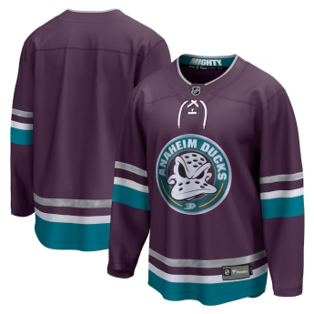 Anaheim Ducks hokejowa koszulka meczowa Breakaway Home Jersey Purple 30th Anniversary