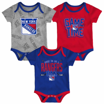 New York Rangers body niemowlęce 3-pack Game Time S/S Creeper Set - Newborn