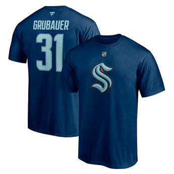 Seattle Kraken koszulka męska Philipp Grubauer #31 Authentic Stack Name & Number