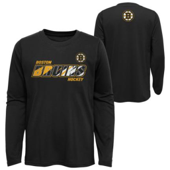 Boston Bruins dziecięcka koszulka z długim rękawem Rink Reimagined LS Ultra black