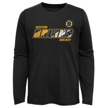 Boston Bruins dziecięcka koszulka z długim rękawem Rink Reimagined LS Ultra black