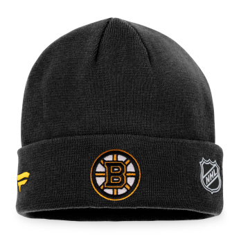 Boston Bruins czapka zimowa Authentic Pro Game & Train Cuffed Knit Black
