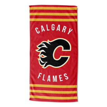 Calgary Flames ręcznik plażowy Striped Beach Towel