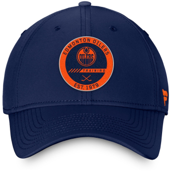 Edmonton Oilers czapka baseballówka Authentic Pro Training Flex navy