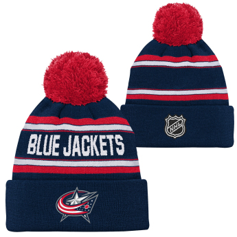 Columbus Blue Jackets czapka zimowa dziecięca Jacquard Cuffed Knit With Pom