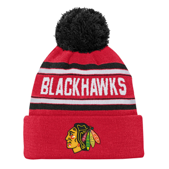 Chicago Blackhawks czapka zimowa dziecięca Jacquard Cuffed Knit With Pom