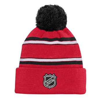 Chicago Blackhawks czapka zimowa dziecięca Jacquard Cuffed Knit With Pom