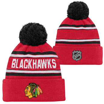 Chicago Blackhawks czapka zimowa dziecięca Jacquard Cuffed Knit With Pom