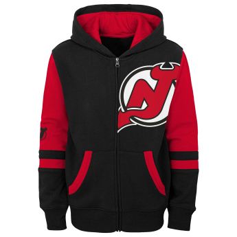 New Jersey Devils dziecięca bluza z kapturem faceoff colorblocked fleece full-zip