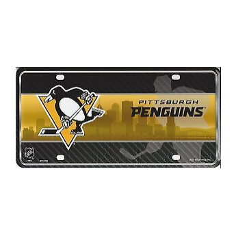 Pittsburgh Penguins tablica na ścianę Metal License Plate Auto Tag