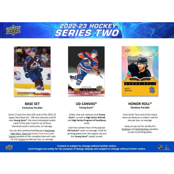 NHL pudełka karty hokejowe NHL 2022-23 Upper Deck Series 2 Hobby Box