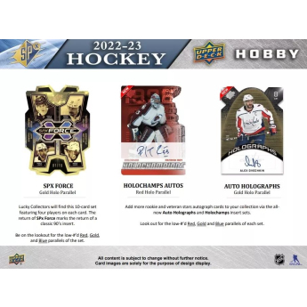 NHL pudełka karty hokejowe NHL 2022-23 Upper Deck SPx Hockey Hobby Box