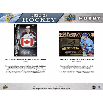 NHL pudełka karty hokejowe NHL 2022-23 Upper Deck SPx Hockey Hobby Box