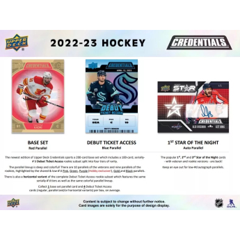 NHL pudełka karty hokejowe NHL 2022-23 Upper Deck Credentials Hobby Box