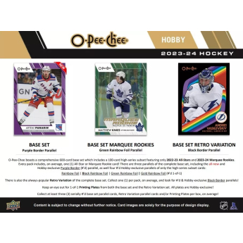 NHL pudełka karty hokejowe NHL 2023-24 Upper Deck O-Pee-Chee Hobby Box