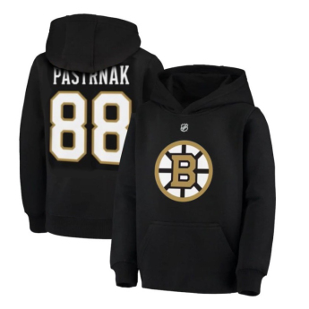 Boston Bruins dziecięca bluza z kapturem #88 David Pastrňák 100th Anniversary Name Number