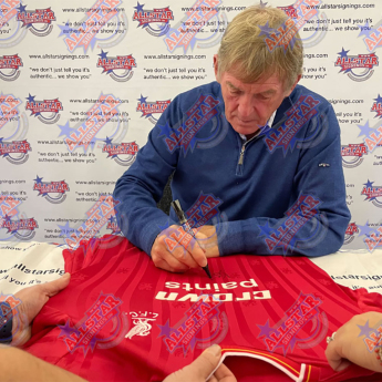 Słynni piłkarze piłkarska koszulka meczowa Liverpool FC 1986 Dalglish Signed Shirt