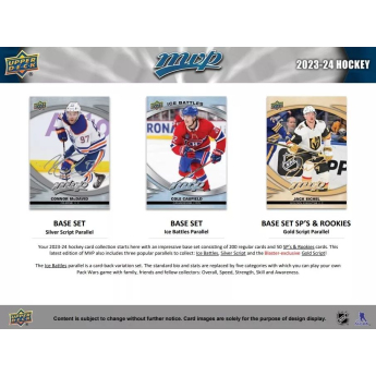 NHL pudełka karty hokejowe NHL 2023-24 Upper Deck MVP Hockey Blaster Box