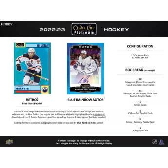 NHL pudełka karty hokejowe NHL 2022-23 Upper Deck O-Pee-Chee Platinum Hobby Box