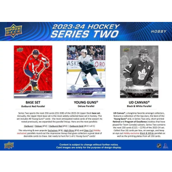 NHL pudełka karty hokejowe NHL 2023-24 Upper Deck Series 2 Hobby Box