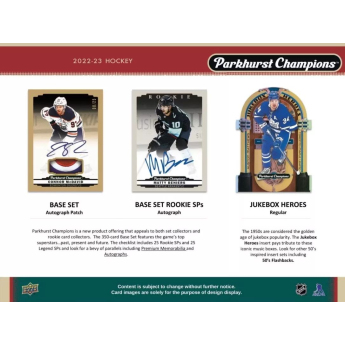 NHL pudełka karty hokejowe NHL 2022-23 Upper Deck Parkhurst Champions Hockey Hobby Box