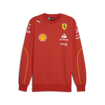 Ferrari bluza męska Driver Crew Neck red F1 Team 2024