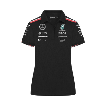 Mercedes AMG Petronas damska koszulka polo Driver black F1 Team 2024
