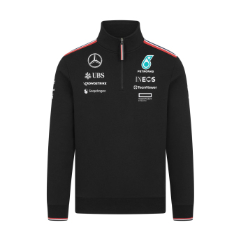 Mercedes AMG Petronas bluza męska Driver 1/4 Zip black F1 Team 2024