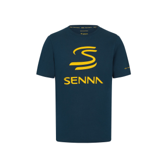 Ayrton Senna koszulka męska Logo blue 2024