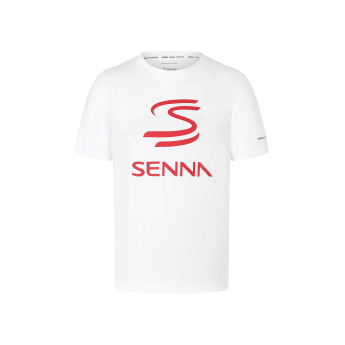 Ayrton Senna koszulka męska Logo White 2024