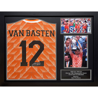 Słynni piłkarze koszulka w antyramie Netherlands1988 Van Basten Retro Signed Shirt (Framed)
