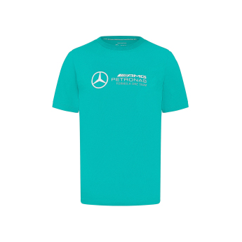 Mercedes AMG Petronas koszulka męska Large Logo Ultra Teal F1 Team 2024