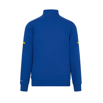 Ayrton Senna bluza męska Stripe 1/4 Zip blue 2024