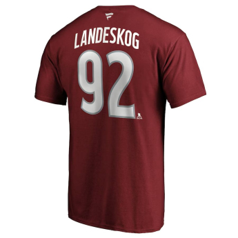 Colorado Avalanche koszulka męska Gabriel Landeskog #92 Stack Name & Number T-Shirt