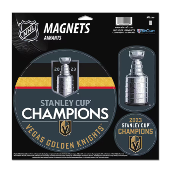Vegas Golden Knights zestaw magnesów 2023 Stanley Cup Champions Three-Pack Indoor/Outdoor Vinyl