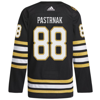 Boston Bruins hokejowa koszulka meczowa David Pastrnak #88 adidas Black 100th Anniversary Primegreen Authentic