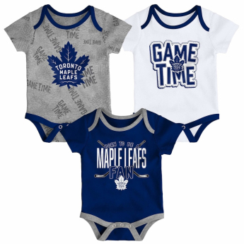 Toronto Maple Leafs body niemowlęce 3-pack Game Time S/S Creeper Set - Newborn