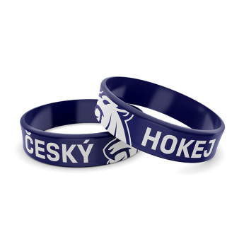 Reprezentacje hokejowe opaska silikonowa Czech republic lion”s head blue