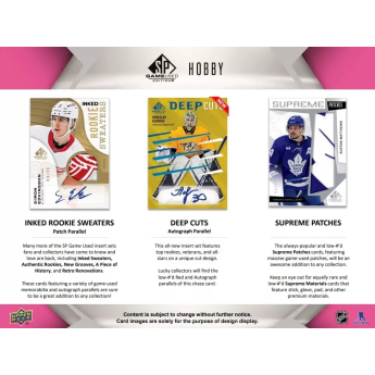 NHL pudełka karty hokejowe NHL 2023-24 Upper Deck SP Game Used Hobby Box