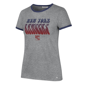New York Rangers koszulka damska Letter Ringer grey